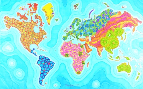 制作了这幅疾病世界地图